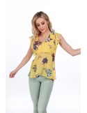 Gelbe Blumenbluse für den täglichen Gebrauch MP28633 – Online-Shop – Boutique